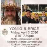 April 3 Flyer for Yoni G. & Brice
