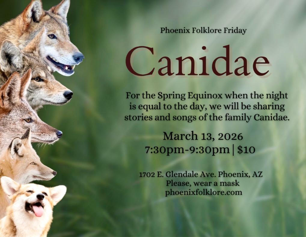 Flyer for Canidae Story Telling night