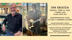 Flyer announcing Jim Gratza playing on June 12.